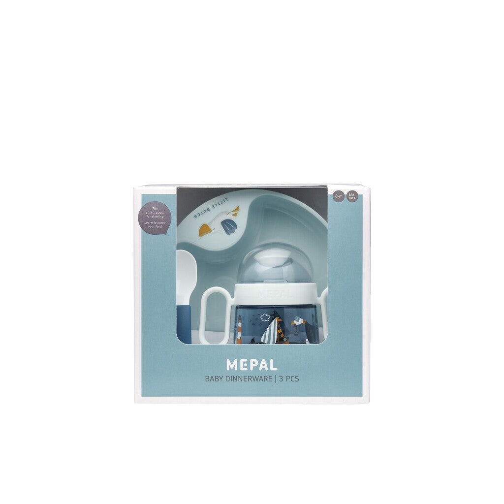 Mepal mio babyservies set little dutch - 3-delig - kraamcadeau - kinderservies - sailors bay