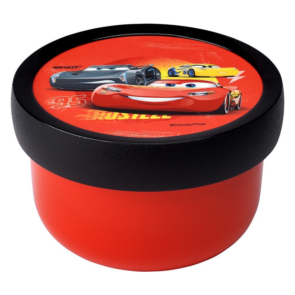 Mepal - fruitbox campus - 300 ml - inclusief fruitvorkje - sluit goed af - snackdoosje - cars