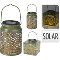 Excellent houseware solar lantaarn metaal 2 verschillende uitvoeringen