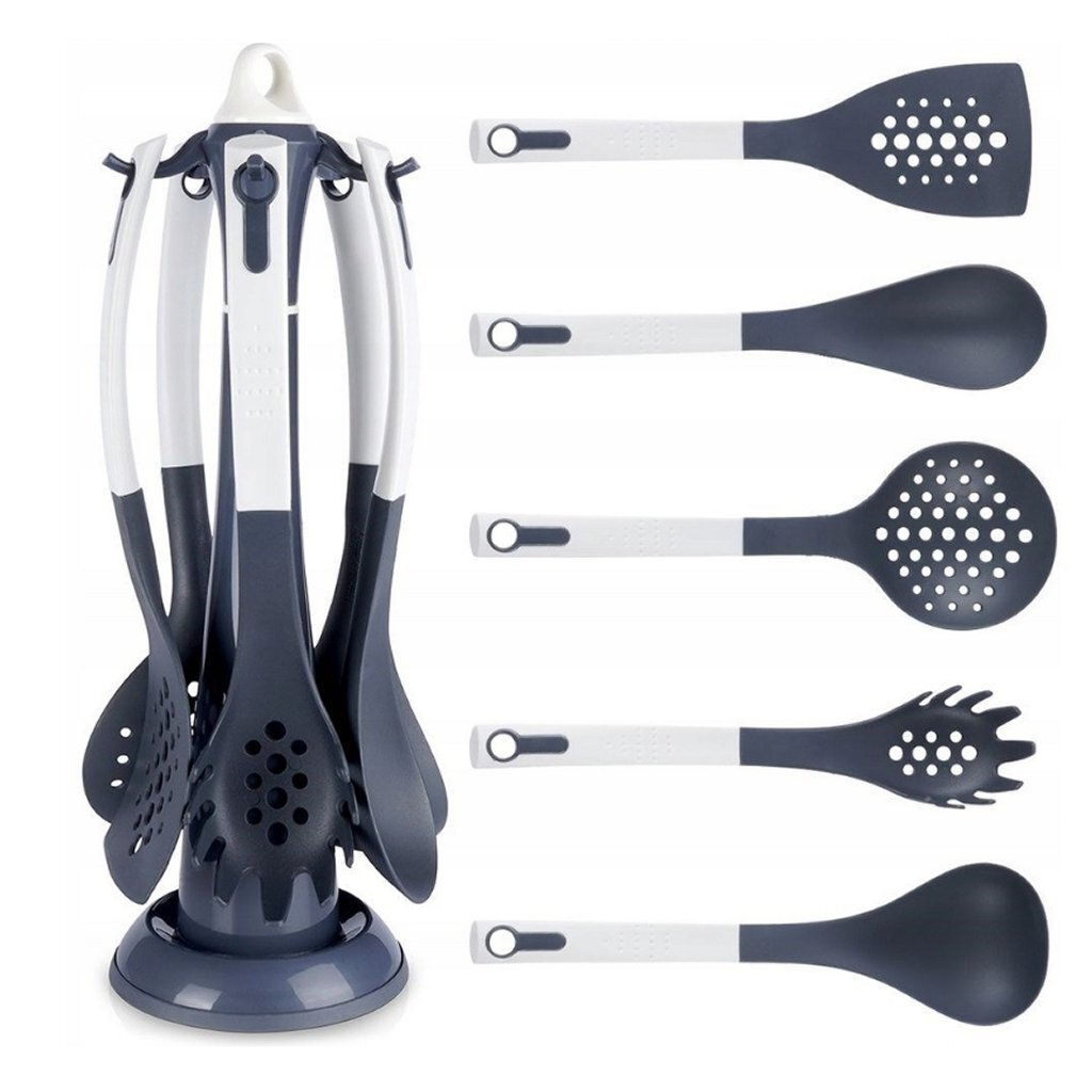 Excellent Houseware - Houseware keukengerei 6-delig grijs/wit