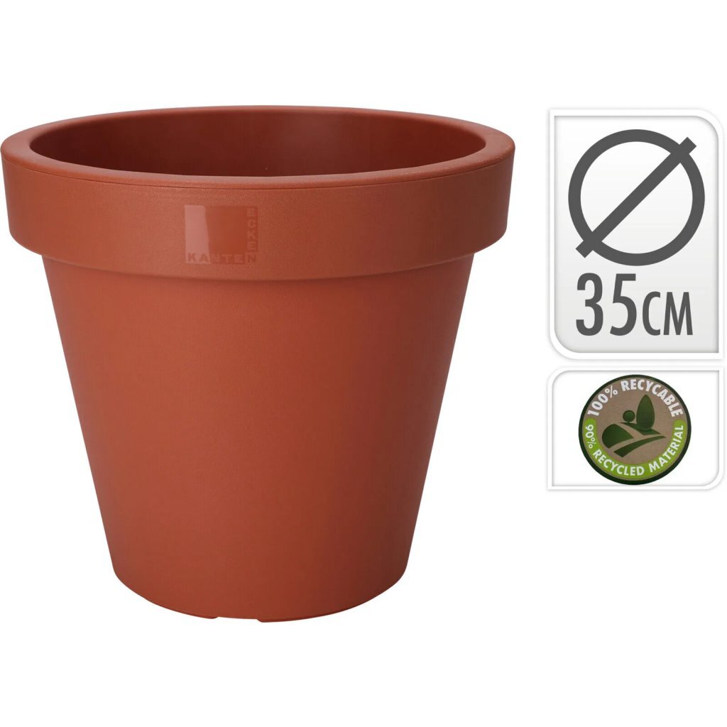 Overige Merken - Overige Merken Ecken & kanten bloempot 35 cm plastic/terracotta
