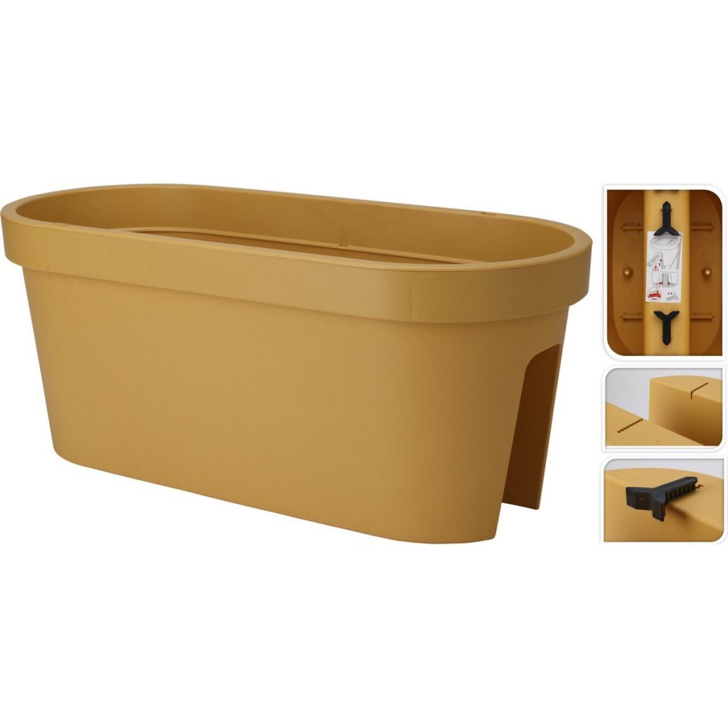 Pro Garden - Garden balkonbak 60x28x25 cm okergeel