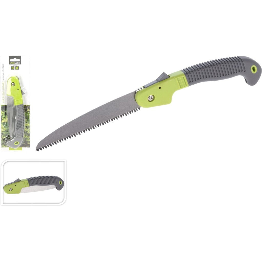 Pro Garden - Garden takkenzaag opvouwbaar 18 cm groen/grijs
