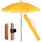 Overige Merken - Overige Merken Parasol met houtlook 220 cm geel