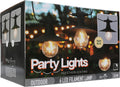 Pro garden party lights buitenverlichting 6 led filament lampen warm wit 5,5 meter feestverlichting voor buiten