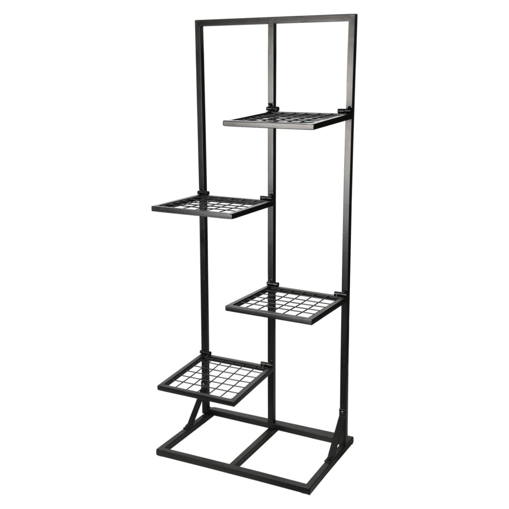 Progarden plantenrek met 4 schappen 40x27x102 cm zwart