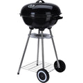 Overige merken kogelgrill houtskoolbarbecue op wielen 46 cm zwart