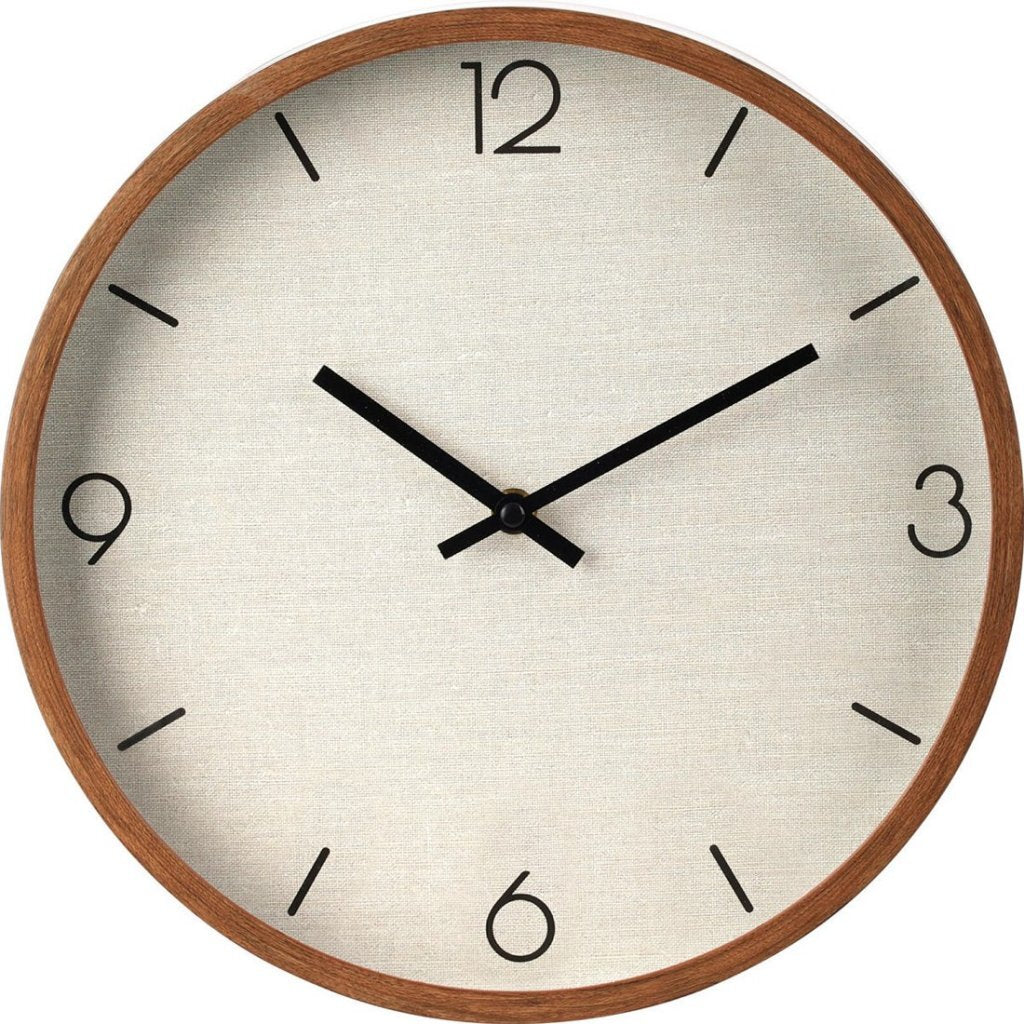 Overige Merken - Overige Merken Analoge wandklok 30 cm houtlook/wit
