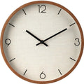 Overige Merken - Overige Merken Analoge wandklok 30 cm houtlook/wit