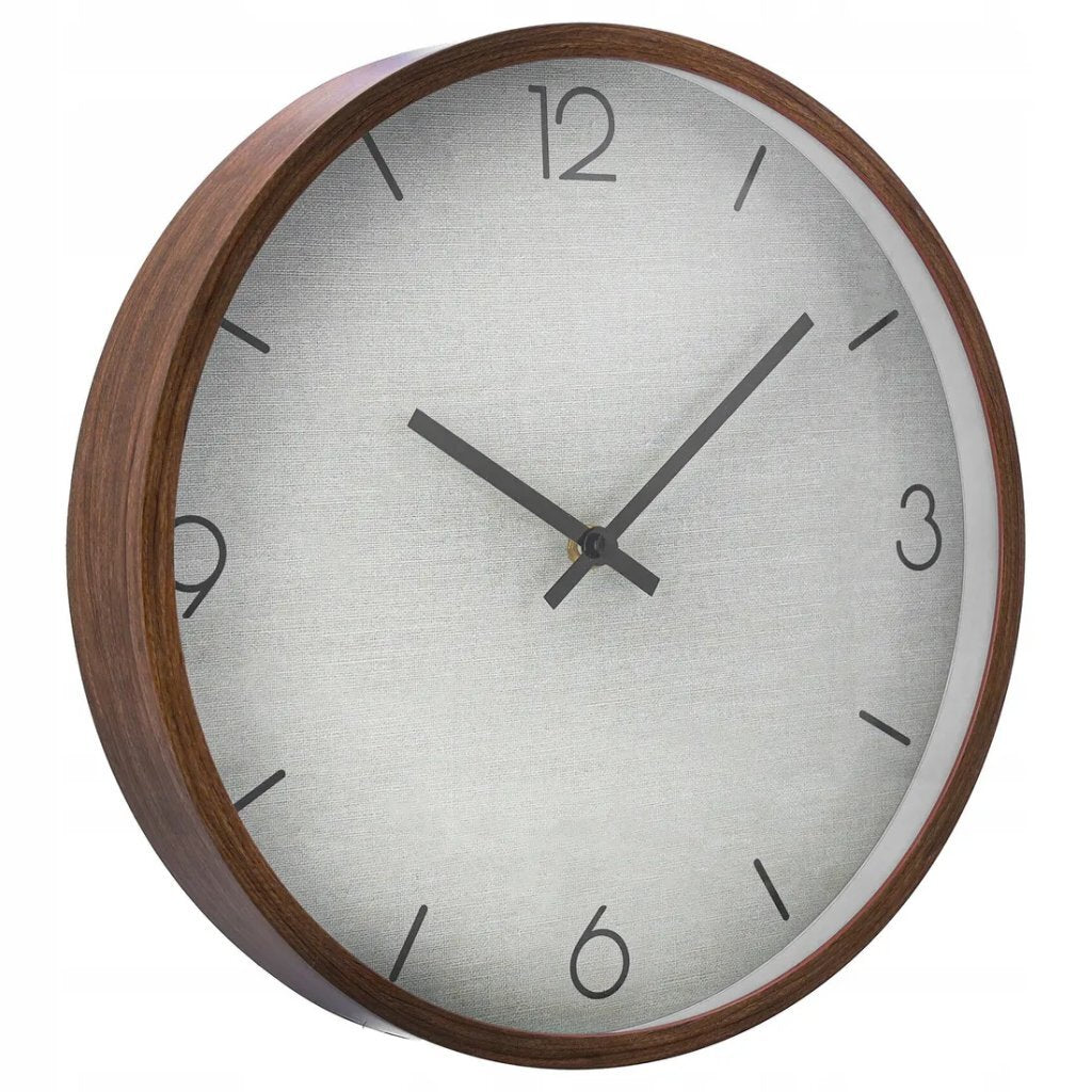 Overige Merken - Overige Merken Analoge wandklok 30 cm houtlook/wit