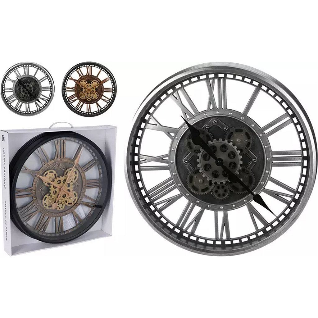 Overige Merken - Overige Merken Analoge wandklok met roterend uurwerk 50 cm