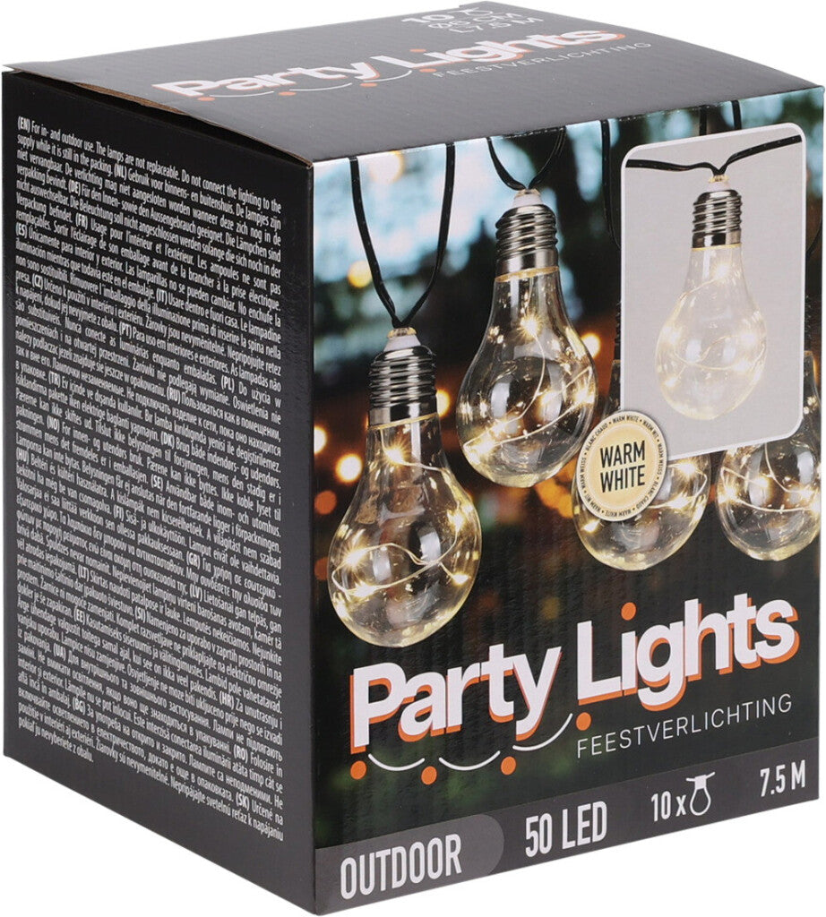 Pro Garden - Garden feestverlichting 10lampjes warm wit