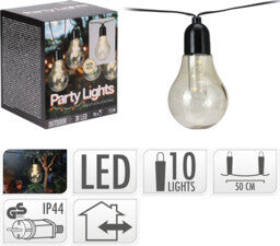 Pro Garden - Garden feestverlichting 10lampjes warm wit