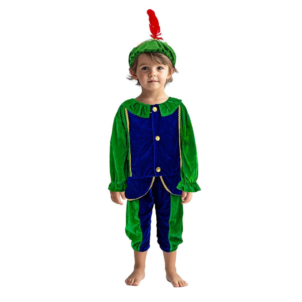 Overige merken pietenpak 98-104 groen blauw