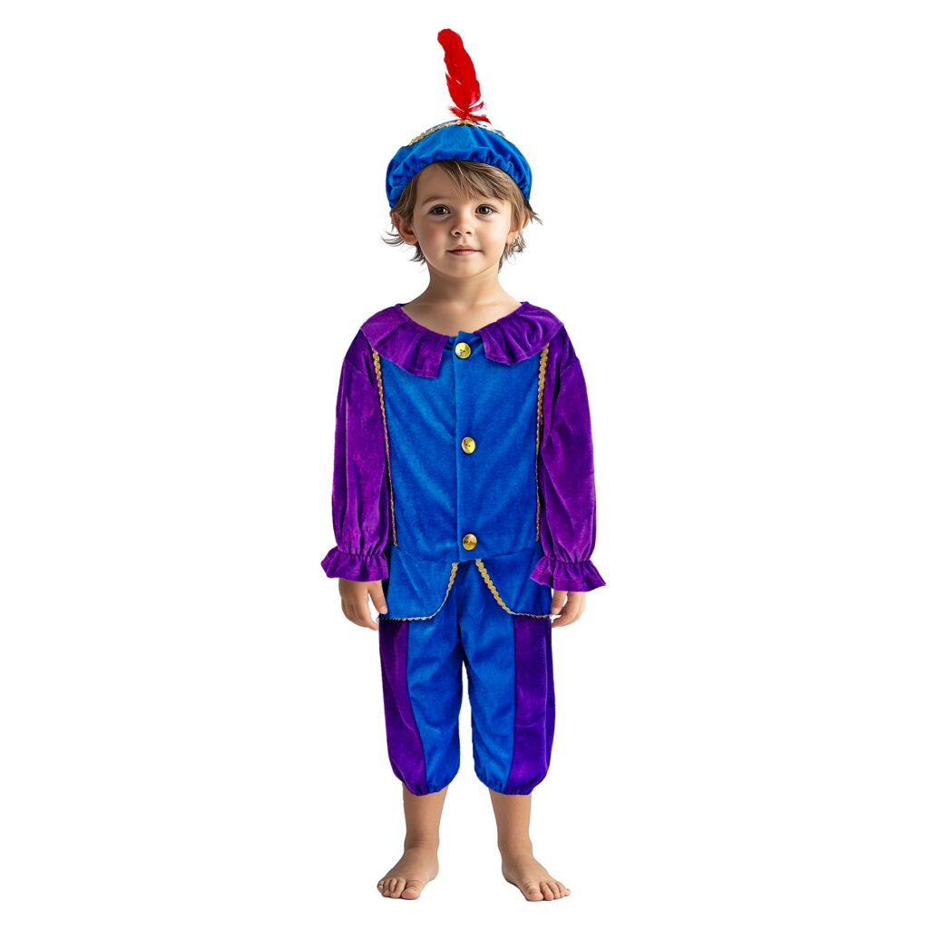 Overige merken pietenpak 110-116 paars blauw