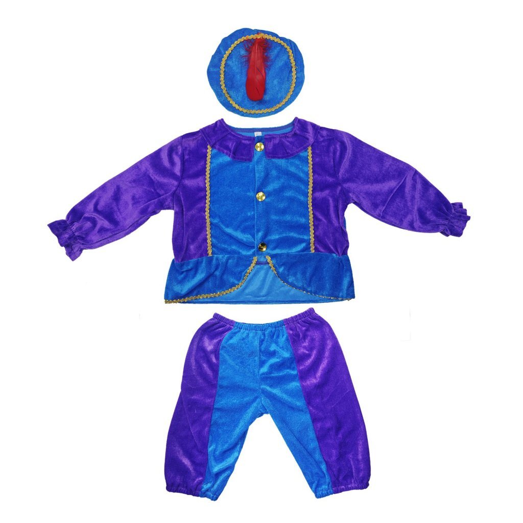 Overige merken pietenpak 110-116 paars blauw