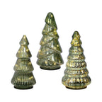 Overige Merken - Overige Merken Glazen micro led bomen set groen