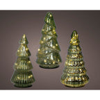 Overige Merken - Overige Merken Glazen micro led bomen set groen