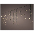 Lumineo - Lumineo led snoer icicle twinkle 119 led's 500 cm soft gold zwart