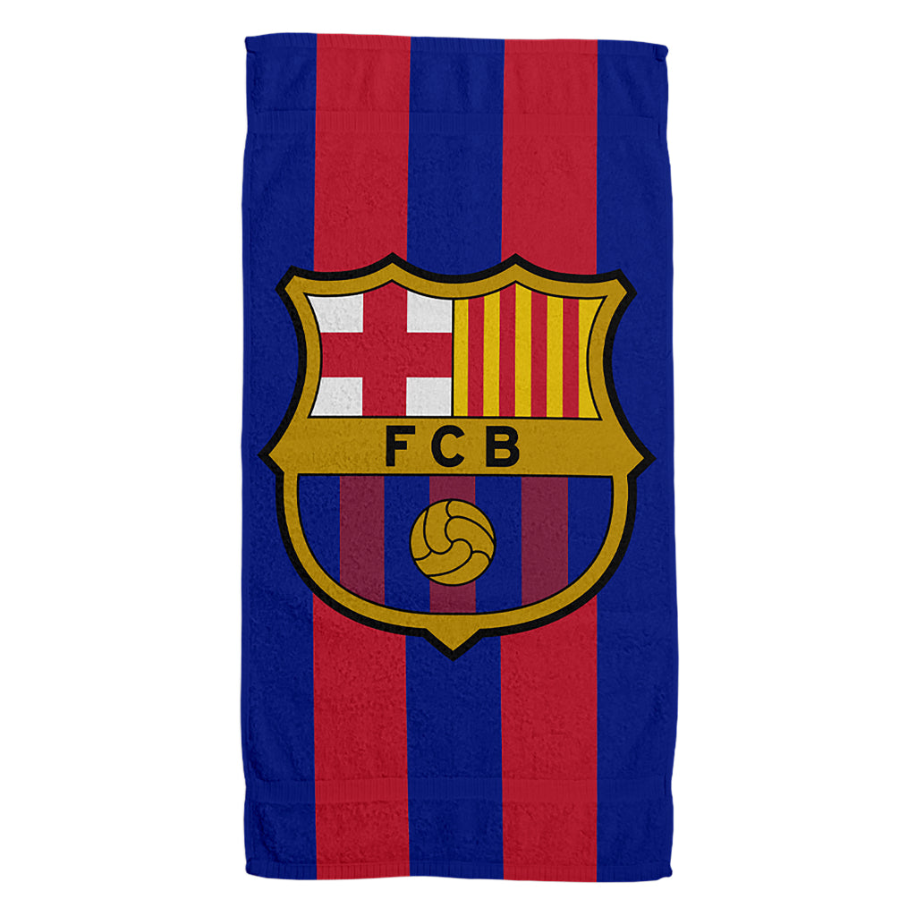 Overige Merken - Overige Merken Fc barcelona badlaken 100x180 cm blauw/rood