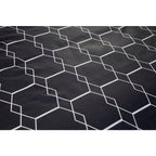 Ten cate katoenen eenpersoons dekbedovertrek 140x200 220 cm graphic antraciet