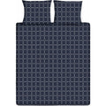 Ten cate katoenen eenpersoons dekbedovertrek 140x200 220 cm graphic donkerblauw