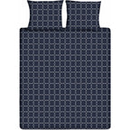 Ten cate katoenen eenpersoons dekbedovertrek 140x200 220 cm graphic donkerblauw