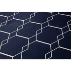 Ten cate katoenen eenpersoons dekbedovertrek 140x200 220 cm graphic donkerblauw