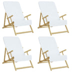 Vidaxl strandhanddoeken 4 st 400 g m² 60x135 cm stof wit