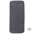 Vidaxl strandhanddoeken 6 st 400 g m² 60x135 cm stof antracietkleurig
