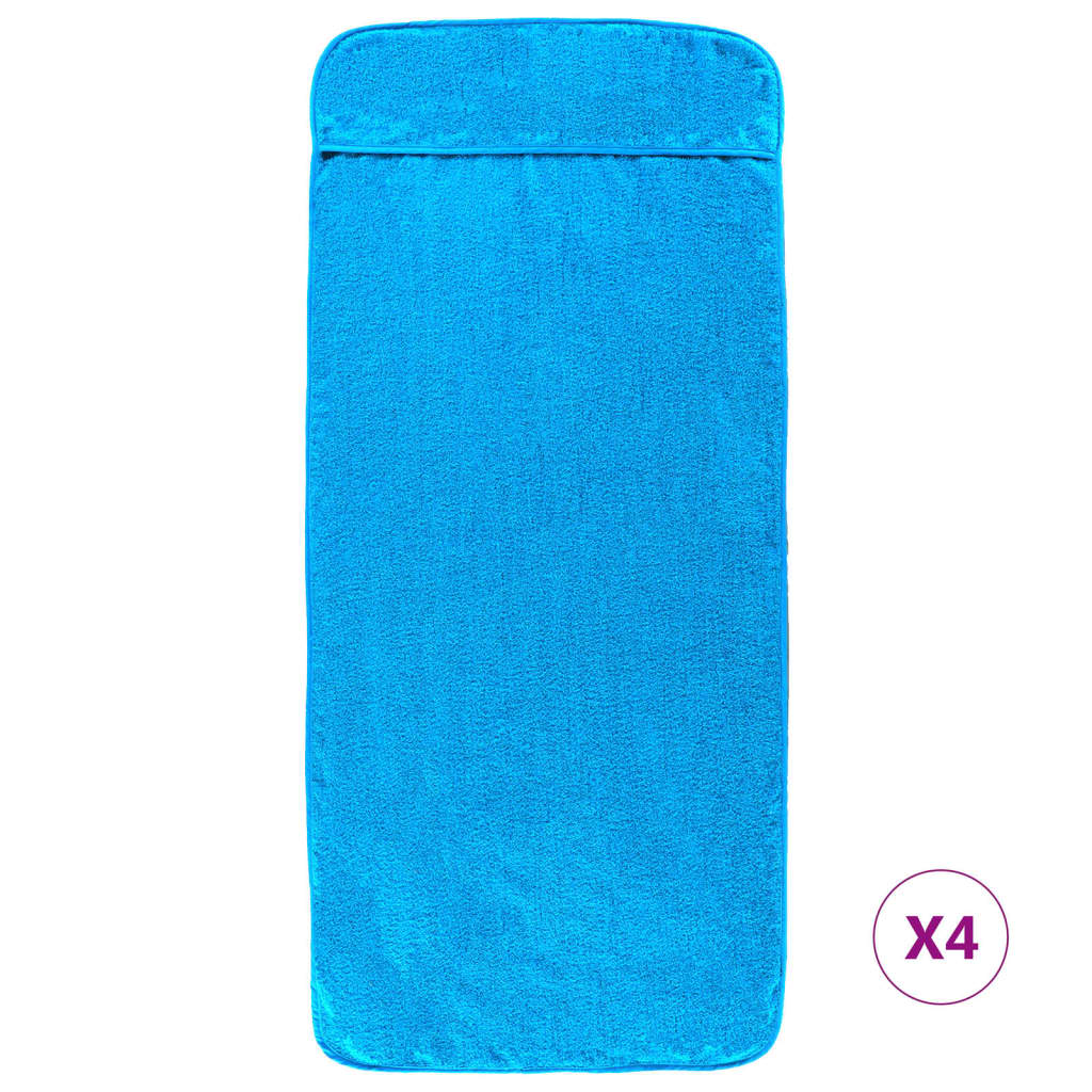 Vidaxl strandhanddoeken 4 st 400 g m² 60x135 cm stof turquoise
