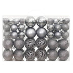 Vidaxl kerstballen 100 st 3 4 6 cm grijs