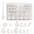 Vidaxl 111-delige kerstballenset polystyreen wit