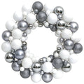 VidaXL Kerstkrans 45 cm polystyreen wit en grijs
