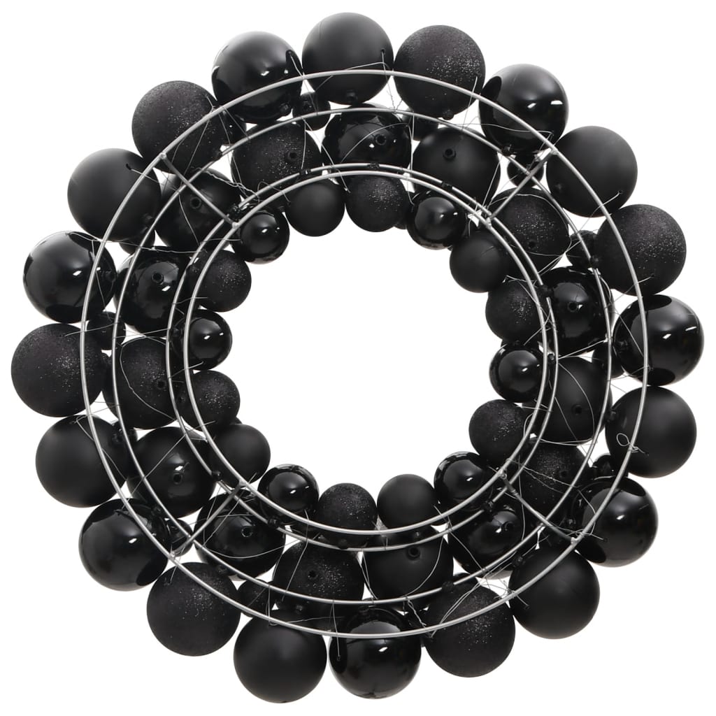 VidaXL Kerstkrans 45 cm polystyreen zwart