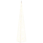 Vidaxl kerstverlichtingskegel met 60 warmwitte led's 120 cm acryl