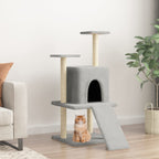 Vidaxl kattenmeubel met sisal krabpalen 110 cm lichtgrijs