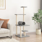Vidaxl kattenmeubel met sisal krabpalen 136 cm lichtgrijs
