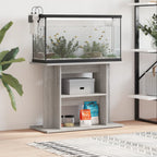 Vidaxl aquariumstandaard sonoma grijs 80x35x60 cm bewerkt hout