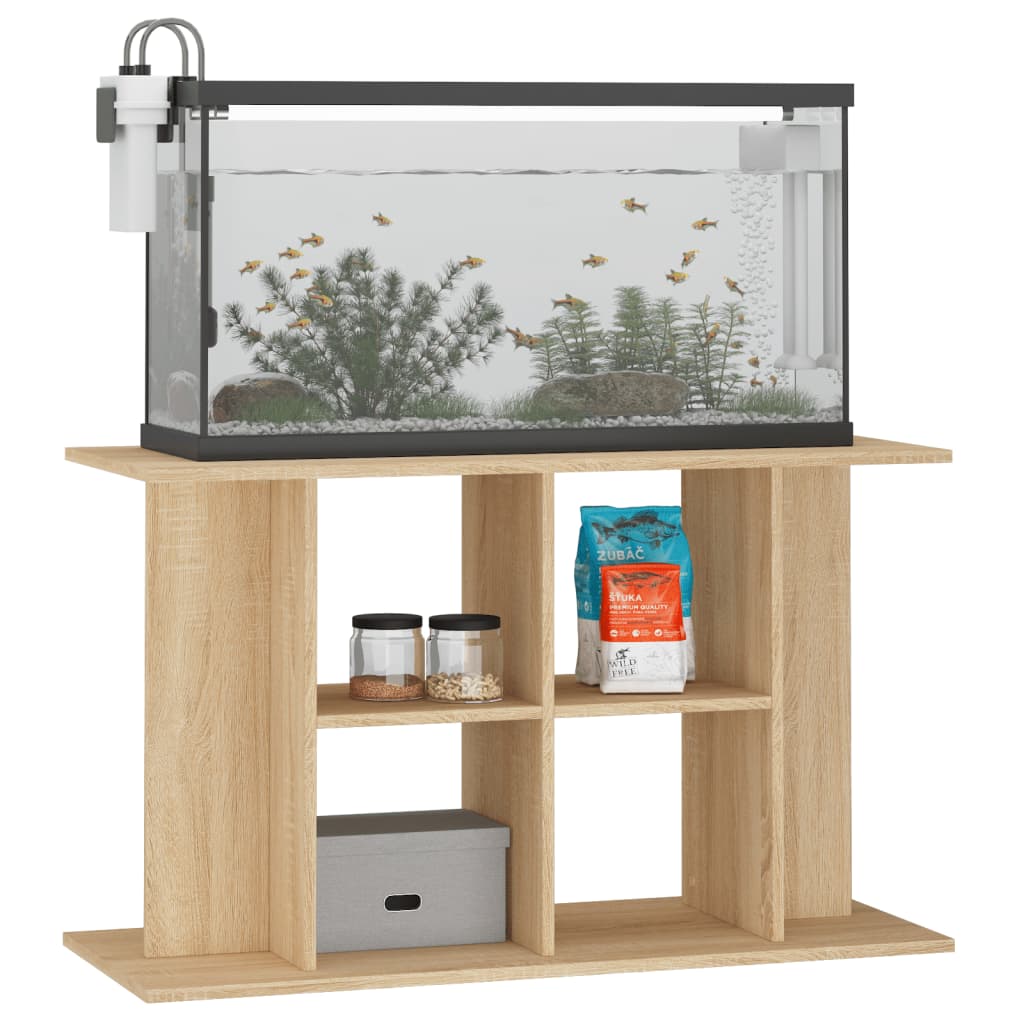 Vidaxl aquariumstandaard sonoma eiken 100x40x60 cm bewerkt hout