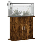 Vidaxl aquariumstandaard 81x36x73 cm bewerkt hout gerookt eikenkleurig