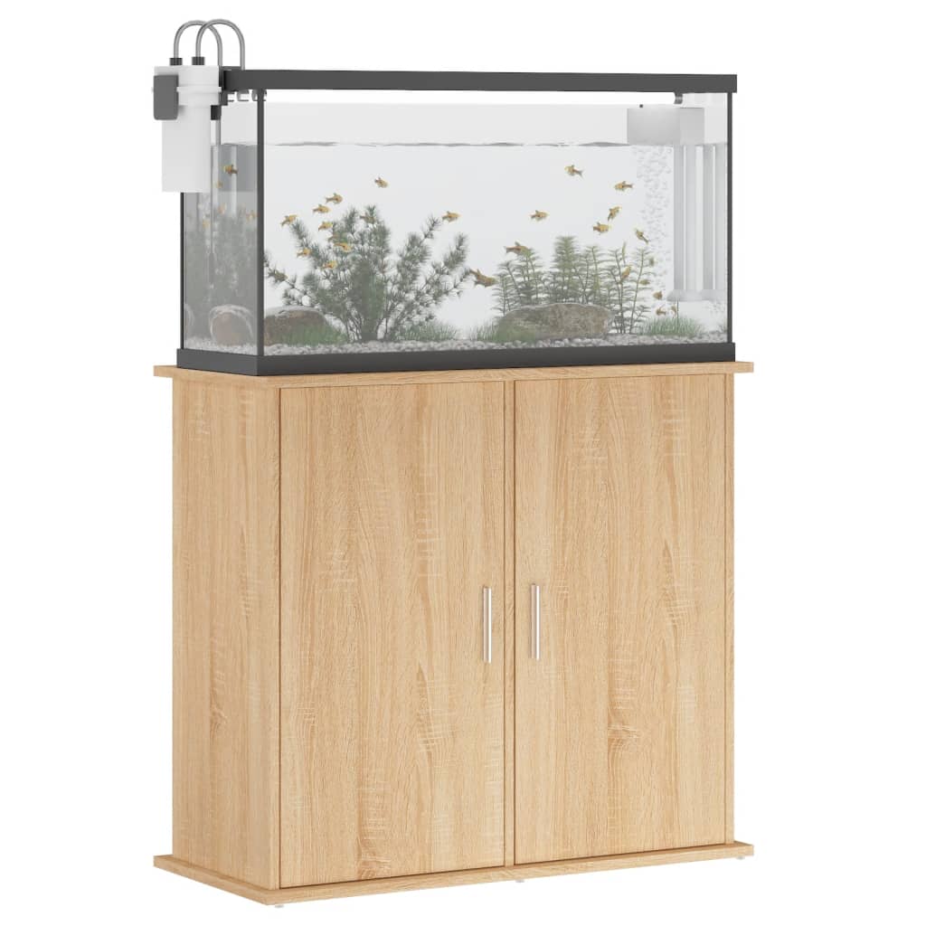 Vidaxl aquariumstandaard sonoma eiken 81x36x73 cm bewerkt hout