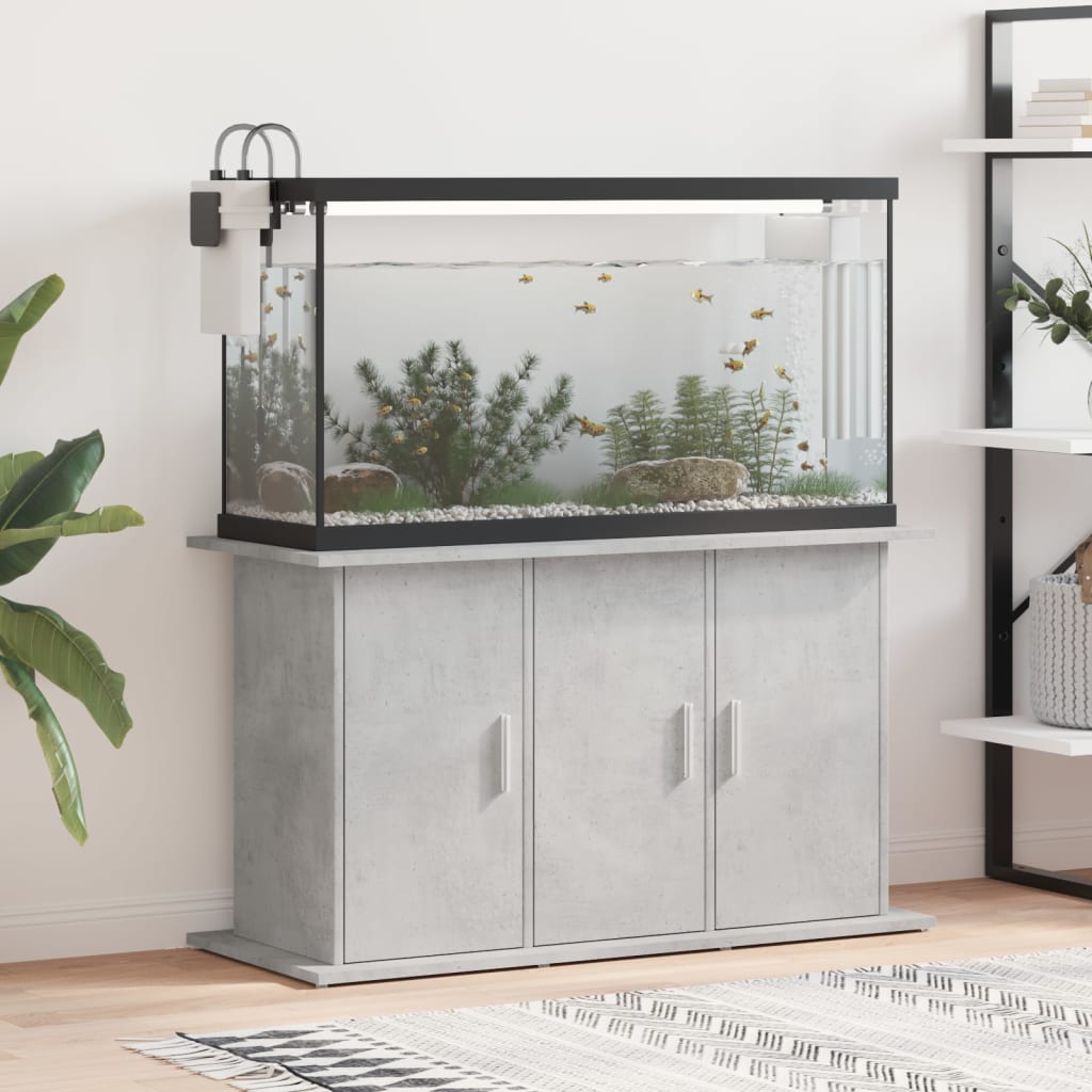 Vidaxl aquariumstandaard betongrijs 101x41x58 cm bewerkt hout