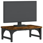 Vidaxl monitorstandaard 37x23x14 cm bewerkt hout gerookt eikenkleurig
