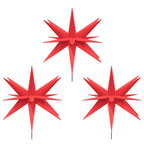 Vidaxl kerstlampen met grondpin en led's 3 st 35 cm rood