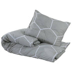 Vidaxl dekbedovertrekset 200x220 cm katoen grijs en wit