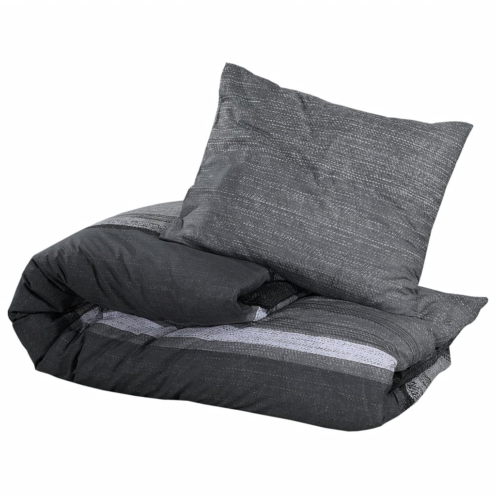 Vidaxl dekbedovertrekset 260x240 cm katoen donkergrijs
