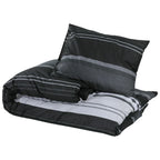 Vidaxl dekbedovertrekset 260x240 cm katoen zwart en wit