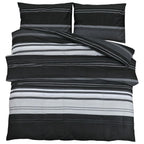Vidaxl dekbedovertrekset 200x220 cm katoen zwart en wit