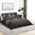 Vidaxl dekbedovertrekset 200x200 cm katoen zwart en wit
